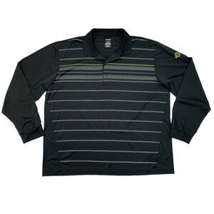 Page and Tuttle Polo Shirt Mens XL Extra Large Black Long Sleeve Cool Swing Golf